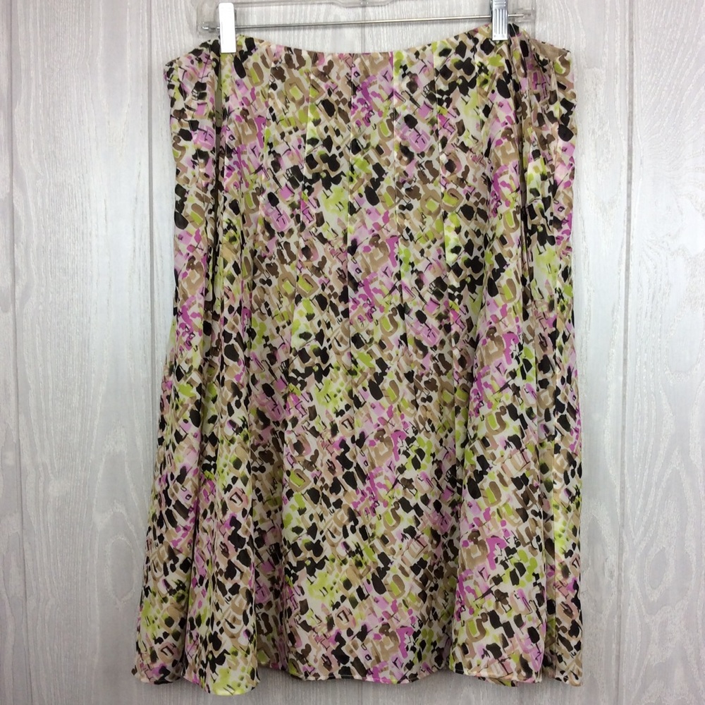 NWOT Liz Claiborne Multicolor Abstract Pattern Skirt PLUS SIZE 16